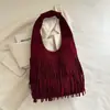 Bolso de Borlas Estilo Coreano 2025 Nueva Moda Gran Capacidad Bolso Tote Retro Casual para Viajes Diarios Bolso de Hombro de Gama Alta