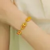 Nova Pulseira de Moeda de Cobre Gelo Picado Escama de Dragão Design de Corrente Dupla de Moeda Temperamento de Nicho Joia de Alta Qualidade