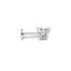 Aretes Perforados de Acero de Titanio Verticales para Agujeros de Oreja Aretes de Hélice de Acero Inoxidable con Circonita Joyería para Piercings Aretes de Flor para Labio con Rosca Externa