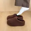 Pantuflas gruesas y mullidas sin cordones para mujer, nuevo estilo otoño/invierno 2026, botas de nieve fáciles de poner con forro de felpa y diseño de punta cerrada