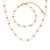 Elegante Francés Temperamento Elegante Cálido Estilo Casual Traje de Joyería Diseño de Concha con Cuentas Nicho con Sentido del Diseño Todo Combinable Joyería de Acero de Titanio