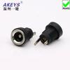 Conector hembra de alimentación DC-022B con tuerca instalación en orificio de panel 5.5*2.1/2.5/1.3mm asiento de dos pines