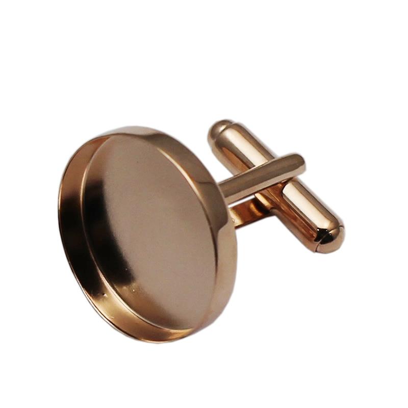 雅缤 高档纯银袖扣托 入20mm袖口钮托 男士 diy活动脚袖扣YB33624