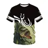 Tendência transfronteiriça 2023 Europa e Estados Unidos nova moda masculina gola redonda manga curta camisa 3D top pulôver casual mais vendido
