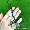 Nuevo Explosivo Cristal Natural Calabaza Cacahuate Colgante para Coche Cadena para Teléfono Móvil Tejida a Mano Pura Adornos Colgantes para Bolso