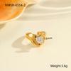 Anillo de Zirconia de Moda Estilo Ins Transfronterizo Otoño e Invierno Nuevo Exquisito Lujo Accesible Acero Inoxidable de Gama Alta Joyería de Mano Venta Directa