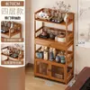 Vitrina Estilo Chino, Gabinete de Té, Estantería de Almacenamiento para Sala de Té, Vitrina, Gabinete Lateral de Almacenamiento para Mesa de Té, Gabinete Multipropósito para Adornos de Hojas de Té