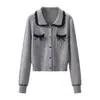 Al por mayor Otoño 2026 Nuevo Estilo Europeo y Americano Conjunto de Dos Piezas de Punto con Cuello de Encaje y Lazo para Mujer 67703