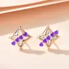 [Colección de Flores] Pulsera de Trébol de Cuatro Hojas Fritillaria Versión Alta Collar de Diamante Redondo Anillo de Diseño de Lujo Alto Pendientes para Mujer