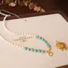 Cordón para Collar Tejido Pesado Hecho a Mano Ágata Concha Magnesita Cordón para Colgante Universal Joyería Unisex Cordón Venta al por Mayor