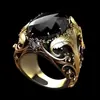Anillo de piedras preciosas vintage transfronterizo con un toque de alta gama, anillo de flor de rosa incrustado de diamantes, accesorio de mano personalizado moderno y genial para hombres y mujeres