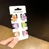 Cor Doce Dopamina 2,5cm Cinco Furos Quadrado Flor Pérola Iridescente Macaron Presilha de Cabelo Conjunto Colorido de Grampos