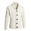 Suéter Cardigan Transfronteiriço 2026 Novo Masculino com Gola Convertível, Estilo Europeu e Americano Moderno, Tricô de Manga Longa para Jovens Homens