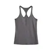 Camiseta sin mangas de hip-hop street dance, deseo puro, estilo americano de verano, cuello en U profundo, con botones, top interior corto