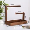 Caja de Almacenamiento de Relojes de Collar de Madera Colgador Estante de Almacenamiento de Pulseras de Escritorio Bandeja de Almacenamiento de Llaves de Entrada del Hogar Estante de Almacenamiento