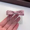 Pente de Cabelo com Laço Versátil Acessórios de Cabelo Coreanos e Japoneses Pente de Cabelo Estilo Coreano Ornamento de Cabelo para Franja Prendedor de Cabelo Coreano Grampo de Cabelo para Mulheres