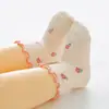 Calcetines para bebé niña, nuevo estilo primavera y otoño 2026, holgados, no apretados, sin costuras, grado A, estampado floral, estilo princesa