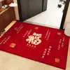 Nuevo felpudo festivo chino de paso seguro para puerta de entrada alfombrilla para suelo alfombra exterior roja character de bendición para inauguración de casa felpudo
