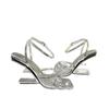 Tacones Altos de Verano 2026 Nuevo Trendy Sexy Versátil Punta Cuadrada Hebilla Metálica Tacón Irregular Sandalias de Tiras para Mujer