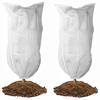 Amazon Cubierta Aislante para Plantas Antihielo Gruesa de Tela No Tejida con Cordón y Cremallera Cubierta de Invierno para Plantas Frío