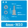 Conjunto completo de 4-M10 junta de plástico reta redutora de meia placa para divisória/placa passante com rosca externa duas vias/conexão por porca