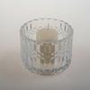 Candelabro de cristal en relieve, cera de aromaterapia, diamante, cilindro de vidrio vintage, portavelas, taza, hisopo de algodón, utensilio de almacenamiento
