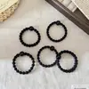 Novedoso Elástico para el Cabello con Perlas para Deporte, Cuerda para Cola de Caballo Alta, Banda de Goma Duradera de Alta Elasticidad para Mujeres
