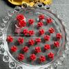 Esenciales de Año Nuevo Arte de Uñas Rojo Joyería Mixta Peonía Tridimensional Rosa Accesorios de Arte de Uñas Navideños Material de Arte de Uñas de Flores Suaves