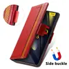 Funda para Teléfono Móvil Oppo Reno14/13/12/11/10/9/8 Pro, Funda de Cuero Magnética con Tapa Antirrobo