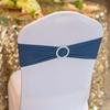 Alças de Flor com Laço para Encosto de Cadeira Capa Elástica para Cadeira de Hotel Casamento Camada Única Argola Personalizada Venda Quente Transfronteiriça Capa para Cadeira de Jantar Casamento