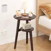 Mesa de centro de madera maciza, mesa auxiliar para sofá, mesa redonda pequeña de ocio para balcón, adecuada para apartamentos pequeños, sala de estar minimalista, dormitorio, mesita de noche, hecho a medida
