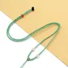 Colar Gargantilha Ajustável de Ouro Envolto Feito à Mão de Alta Qualidade Cordão Pingente de Jade Dourado Corda de Joia para Homens e Mulheres