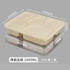 Cajas de Comida de Cuatro y Cinco Compartimentos, Cajas de Empaque para Llevar, Cajas de Almuerzo para Comida Rápida Imprimibles, Cajas Bento Biodegradables de Almidón de Maíz, Grado Alimenticio