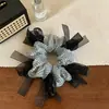 Goma para el pelo de estilo coreano, tamaño extragrande, de intestino de cerdo, estilo casual para niñas, linda cuerda floral para coleta con lazo