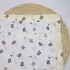 Gaze Dupla Crepe de Algodão Gaze Japonesa Coreana Estampada Ursinho Tecido Roupas de Bebê Pijamas Tecido para Cobertor