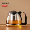 Jieanxi Olla Infusora de Vidrio para Té Casero, Tetera Separadora de Té y Agua de Acero Inoxidable 304, Tetera Infusora de Té de Flores de Gran Capacidad