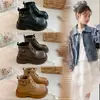 Botas Martin para Niños Estilo Británico Feidiao Niñas 2026 Otoño Invierno Nuevas Delgadas de Suela Gruesa Versión Coreana Botas para Niños