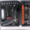 Juego de herramientas eléctricas de destornillador eléctrico de 47 piezas para el hogar, destornillador eléctrico, cable de datos, carga, herramienta de 46 piezas