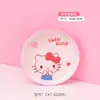 Sanrio Hello Kitty Vajilla Infantil Mesa para Niños Hogar Bol para Comida de Bebé Plato con Compartimentos Impermeable Antiescaldados Forma de Plato Taza de Leche