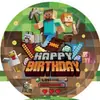 Decoración para Fiesta de Cumpleaños de Minecraft Vajilla Temática Mundo Virtual Platos de Papel Vasos de Papel Servilletas de Papel Mantel Vajilla de Fiesta