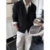 Cárdigan de punto color albaricoque, ligero y relajado, para hombre en otoño, estilo perezoso, top suave y cómodo, suéter básico estilo "Old Money"