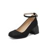 Comercio exterior transfronterizo zapatos de talla grande para mujer punta cuadrada zapatos de tacón alto T5-2