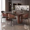 Mesa de Comedor y Sillas Estilo Medieval 2025 Nuevo Crema Restaurante Hogar Apartamento Pequeño Artístico Silla Eames
