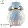 Globo de película de aluminio con anillo decoración de boda boda boda sala de bodas lugar San Valentín propuesta de anillo de diamante bola de papel de aluminio