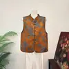 Zhi LiNovo Estilo Retro Chinês Jacquard Tecido Floral Colete 2026 Outono Nova Chegada Gola Alta Pingente de Miçangas Borboleta Camisola