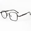 Nuevo armazón de metal para gafas ópticas cuadradas izquierdas derechas redondas hipster versátil street shot decorativas anti luz azul gafas lisas