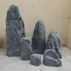 Patio plástico reforzado con fibra de vidrio gris simulación de piedra interior decoración suave rocalla tridimensional adornos de piedra micro paisaje