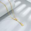 Collar con colgante de triángulo geométrico de estilo coreano para mujer, nuevo diseño de nicho, estilo Sense Ins, cadena de collar simple de lujo ligero, 2024