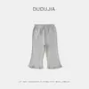 Pantalones de niña Dudu, pantalones acampanados para niños, pantalones de campana para bebé niña, pantalones largos nuevos de otoño, ropa infantil de moda para primavera y otoño de bebé
