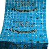 Decoração de Fundo de Aniversário Transfronteiriça Cortina Quadrada de Gota de Chuva 2m Cortina de Porta Transfronteiriça com Texto em Inglês e Espanhol Decoração no Verso